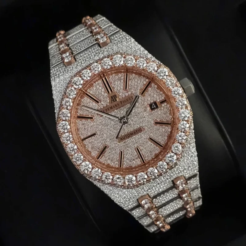 Diamond Audemars Piguet Royal Oak 41mm - 2 Tone Rose Gold - Big Diamonds - Image 2