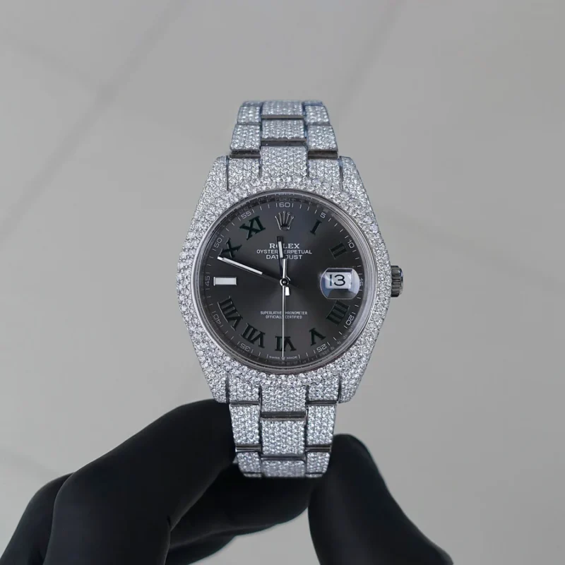 Diamond Rolex Datejust Oyster 41mm - Stainless Steel - 'Wimbledon'