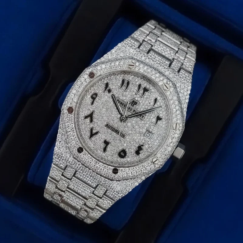 Diamond Audemars Piguet Royal Oak 41mm - Stainless Steel - Arabic Dial - Image 3