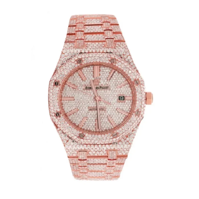 Diamond Audemars Piguet Royal Oak 41mm - 18k Rose Gold - Image 2