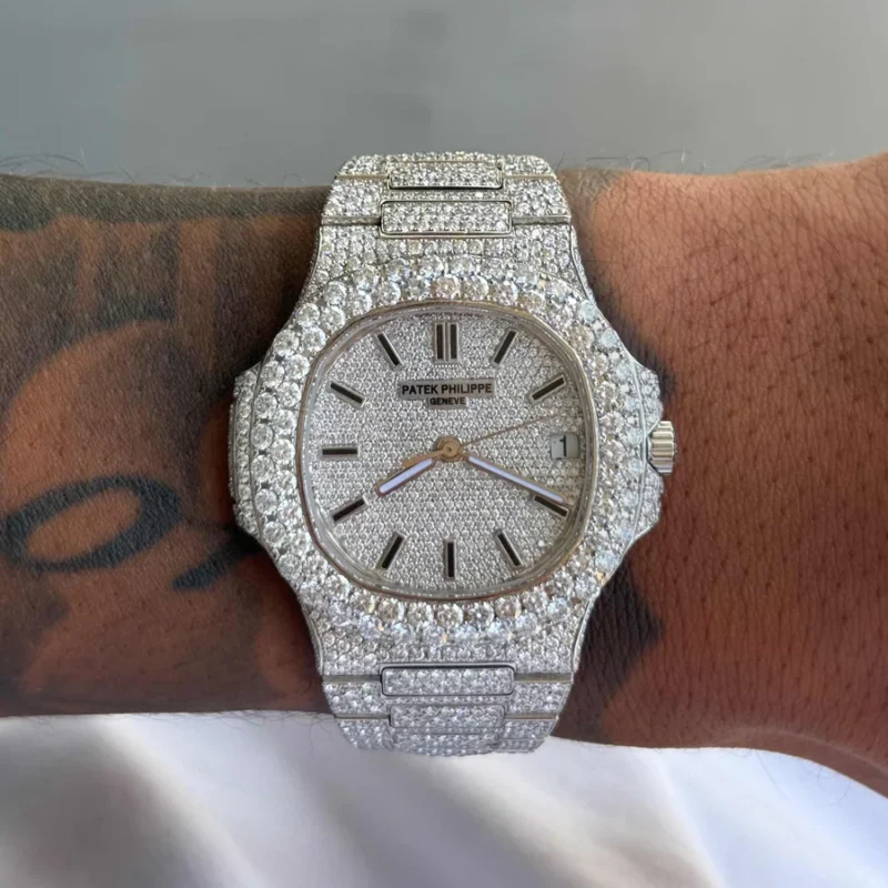 Diamond Patek Philippe Nautilus 40mm - Stainless Steel - Image 3