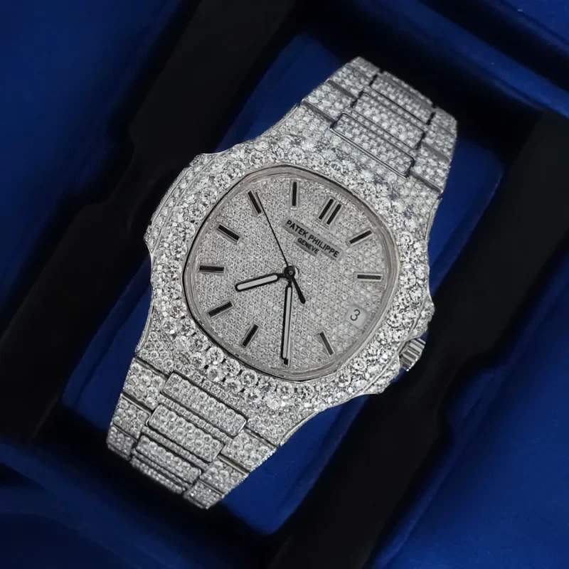 Diamond Patek Philippe Nautilus 40mm - Stainless Steel - Image 2