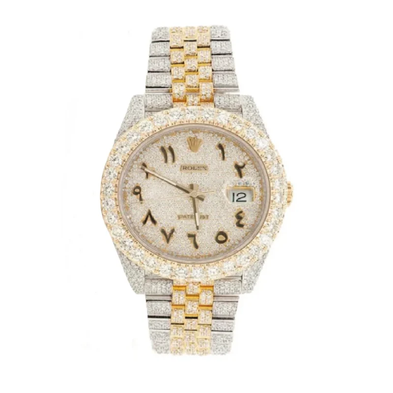 Diamond Rolex Datejust Jubilee 41mm - 2 Tone Yellow Gold - Arabic Dial