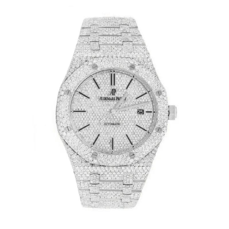 Diamond Audemars Piguet Royal Oak 41mm - Stainless Steel - Index Dial - Image 2