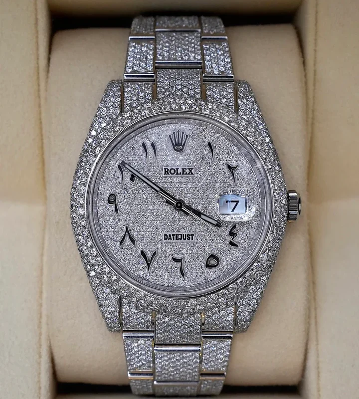 Diamond Rolex Datejust Oyster 41mm - Stainless Steel - Arabic Dial